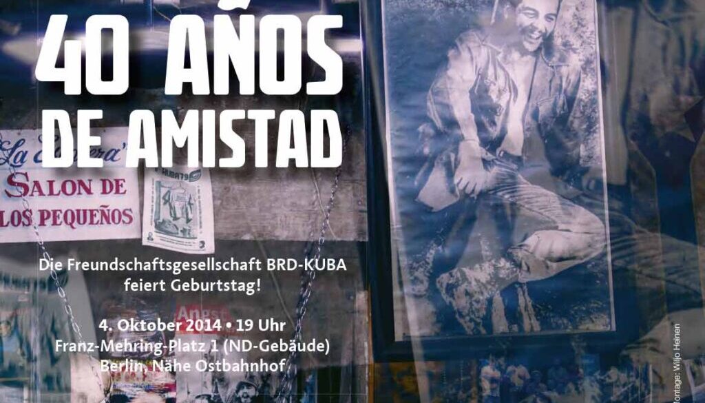 Flyer »40 Jahre FG BRD-Kuba«, Vorderseite